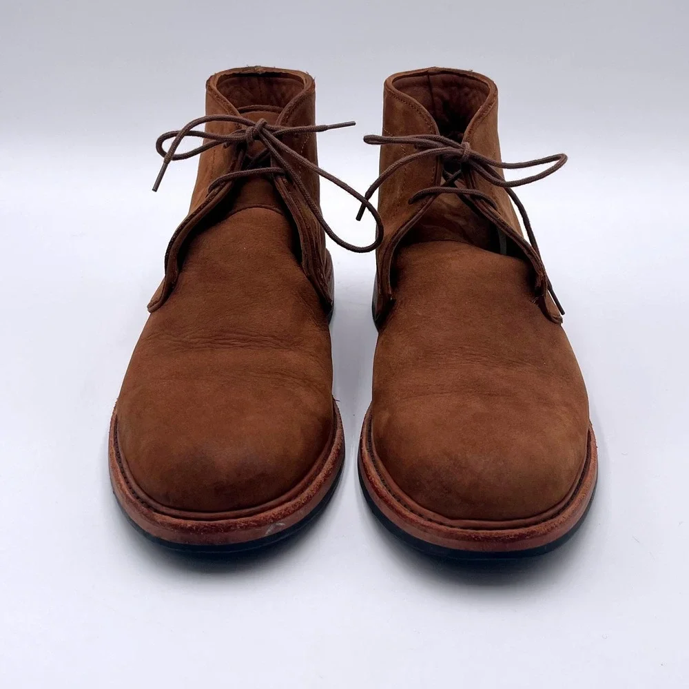 Frye Mens Bowery Chukka Boots Chestnut Brown Leather Ankle 3480431-CHT Size 8.5